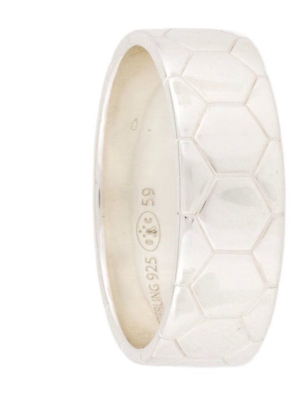 CHRISTOFLE STERLING SILVER 925 CDOE ROYALE BAND RING - Picture 8 of 10